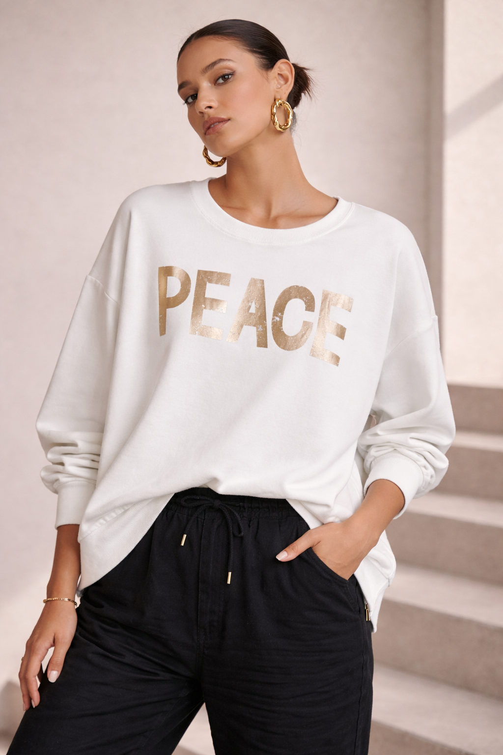 Polerón Peace Blanco