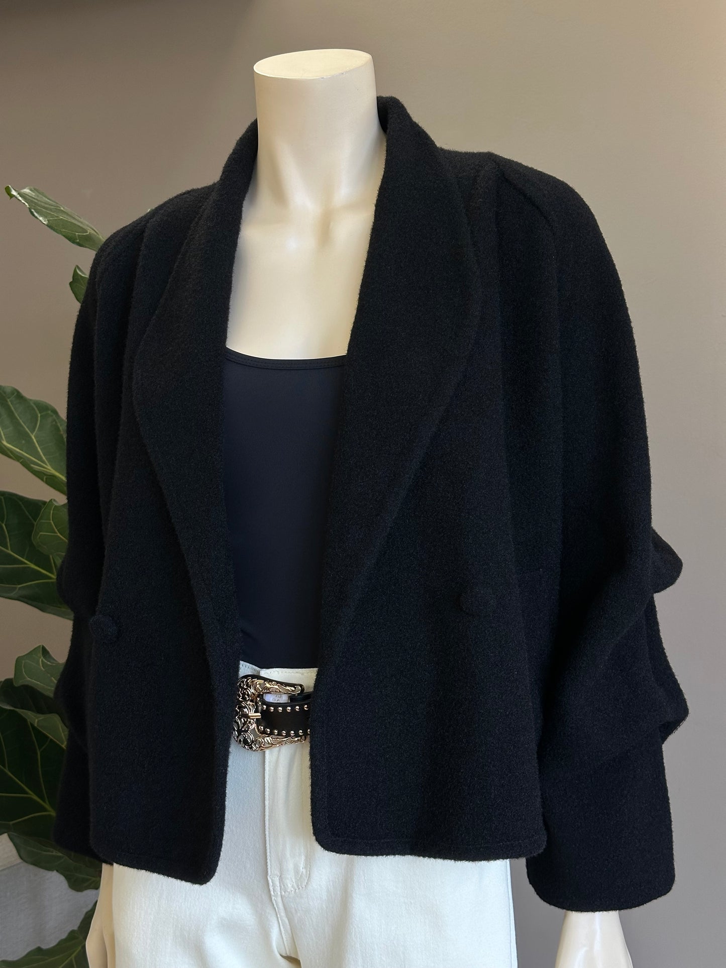 Chaqueta Siena Paño Elasticado Negro