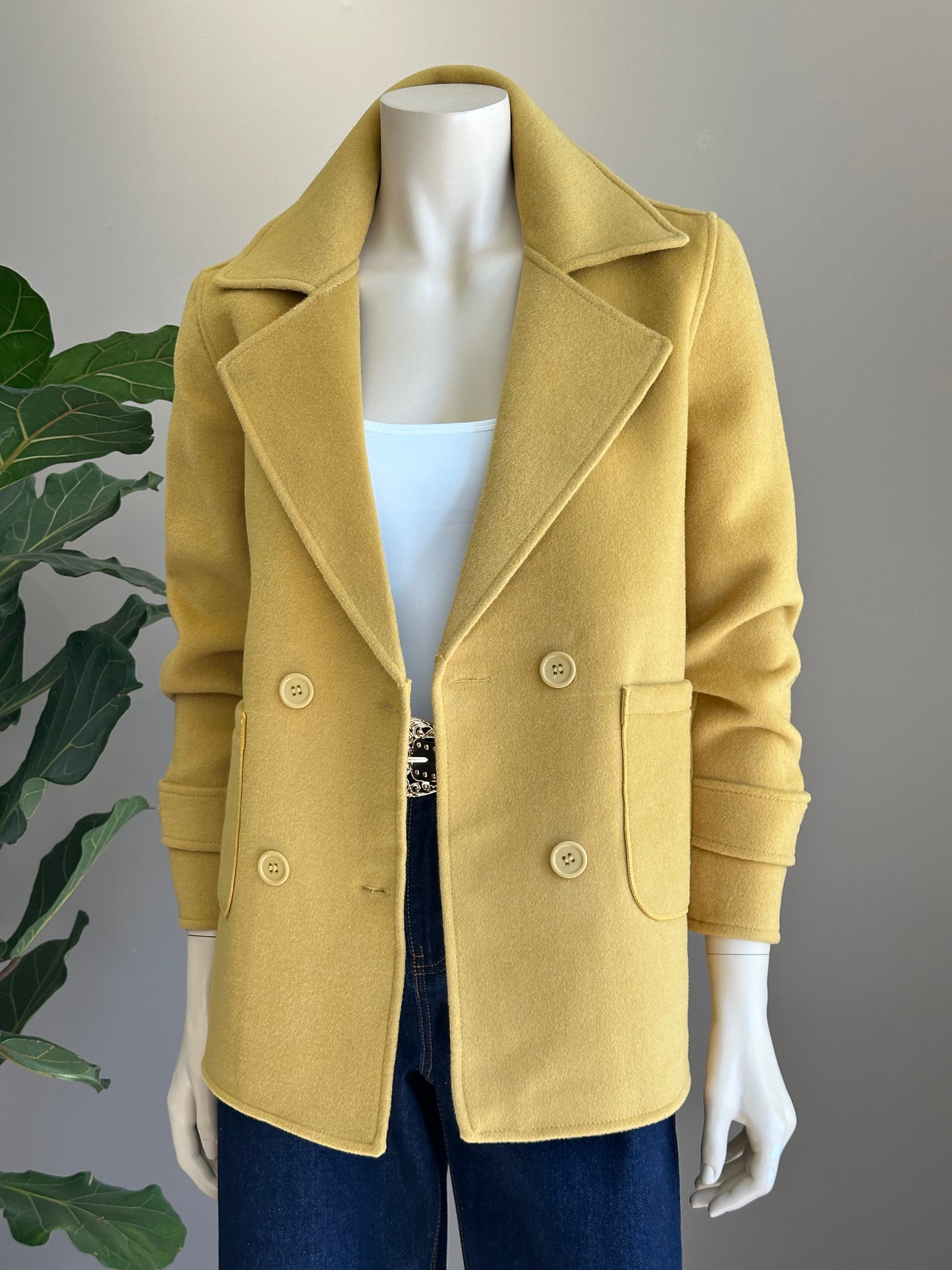 Blazer Cachemira 100% Lana Mostaza