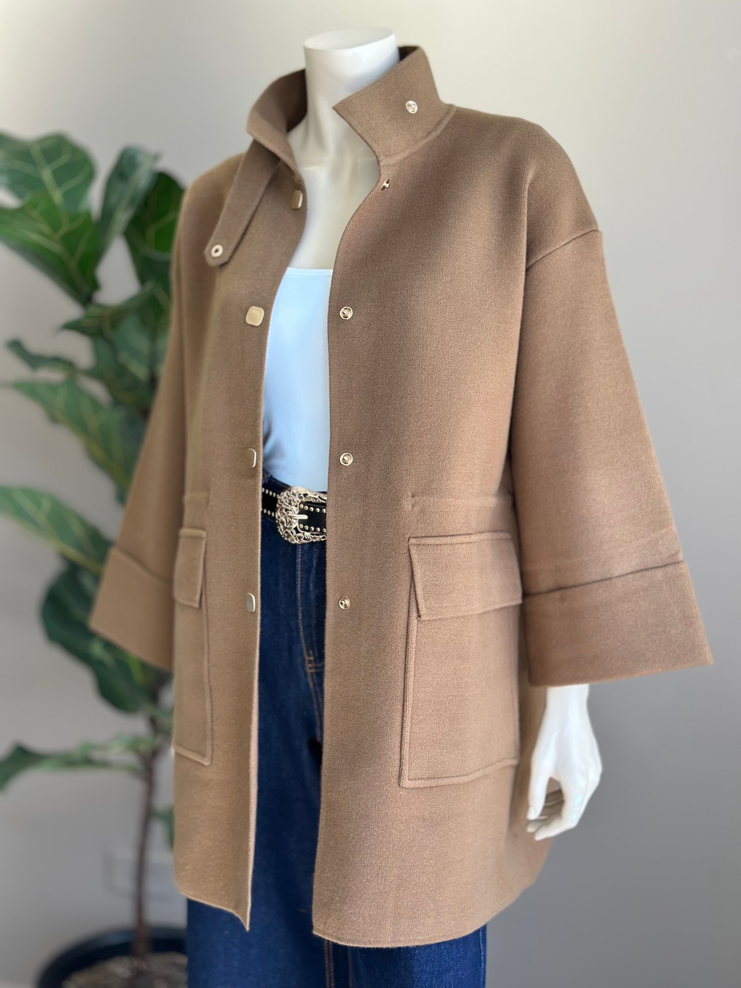 Abrigo Paño Camel Tostado