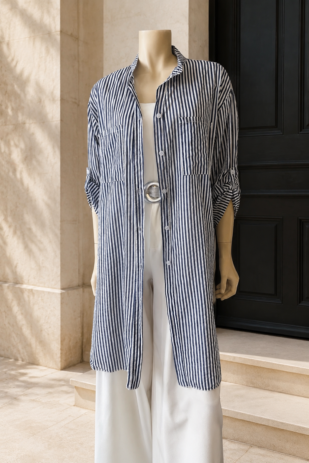 Vestido Camisero Italiano Azul
