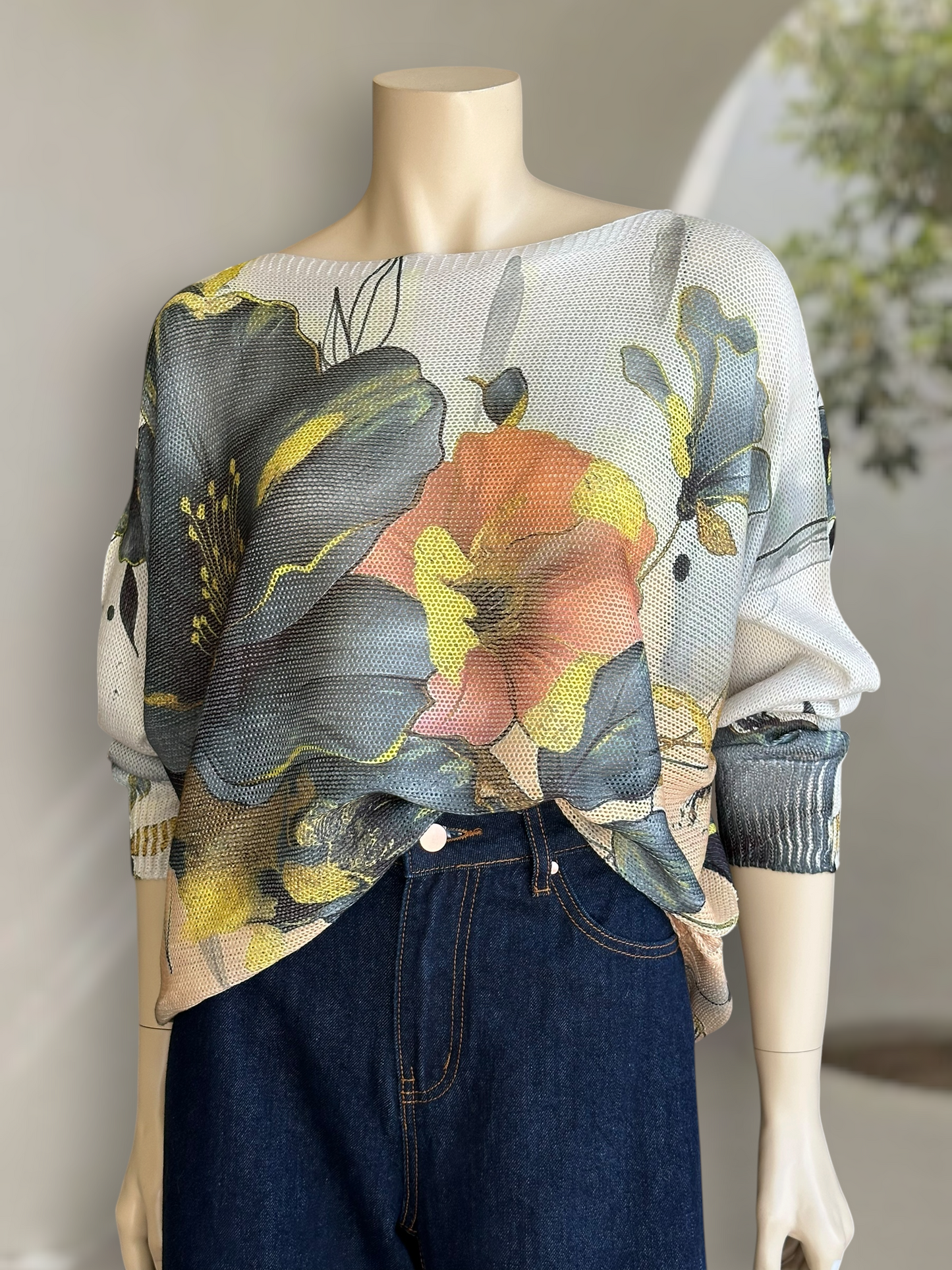 Sweater Italiano Estampado Flor