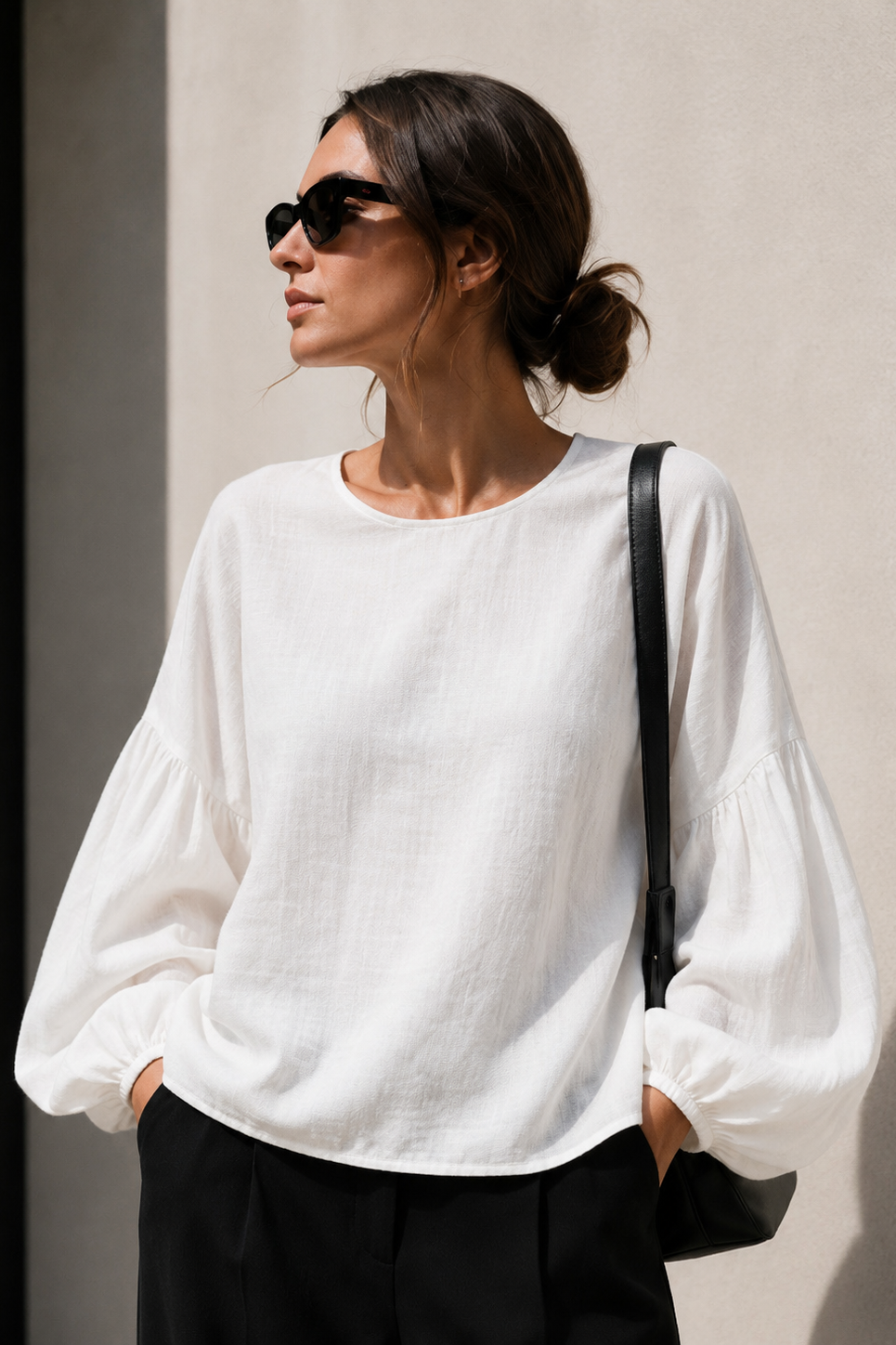 Blusa Símil Lino Blanco