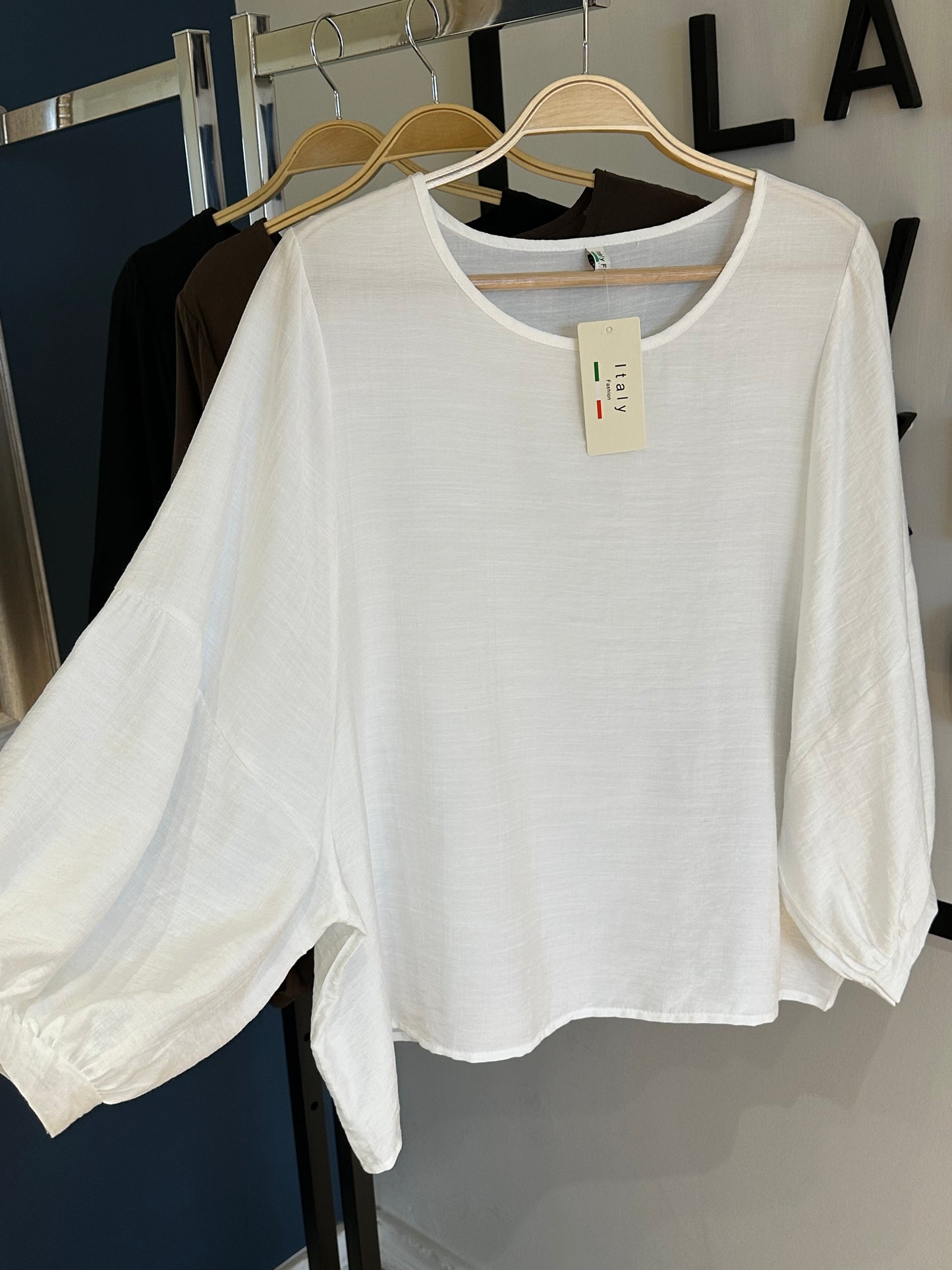 Blusa Símil Lino Blanco