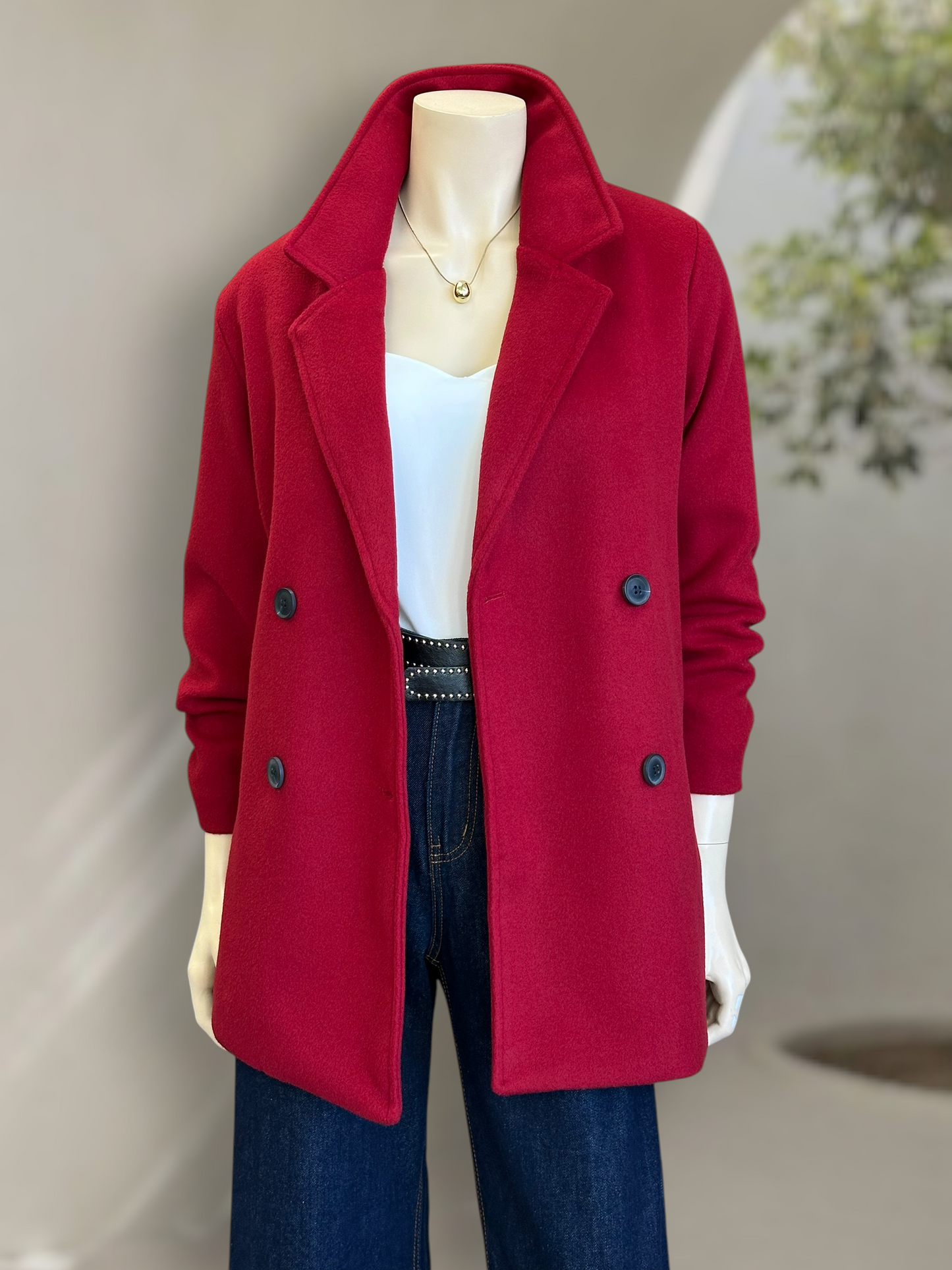 Abrigo Interior Acolchado Rojo