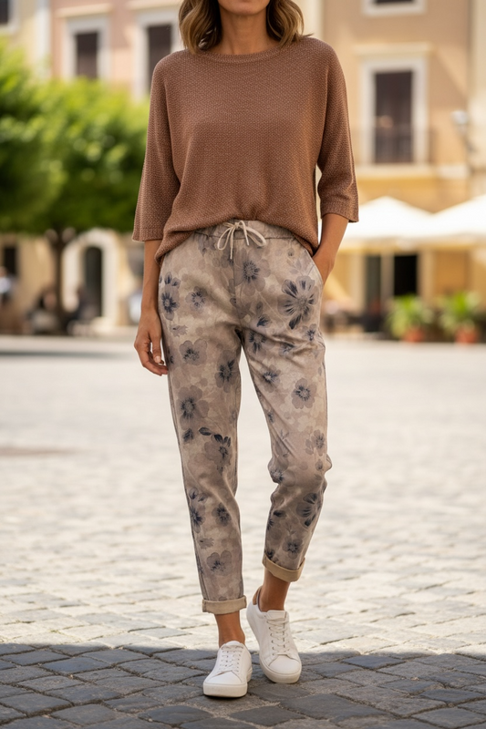 Jogger Símil Gamuza Elasticado Palo Rosa