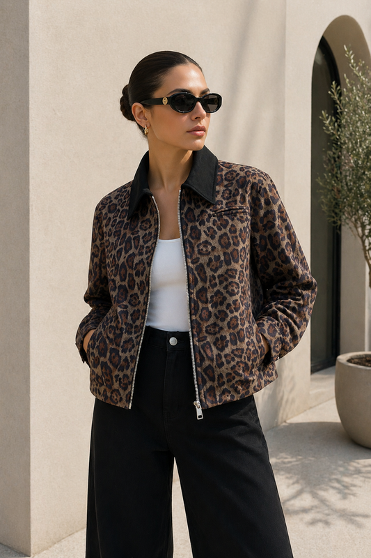 Chaqueta Leopardo Verde