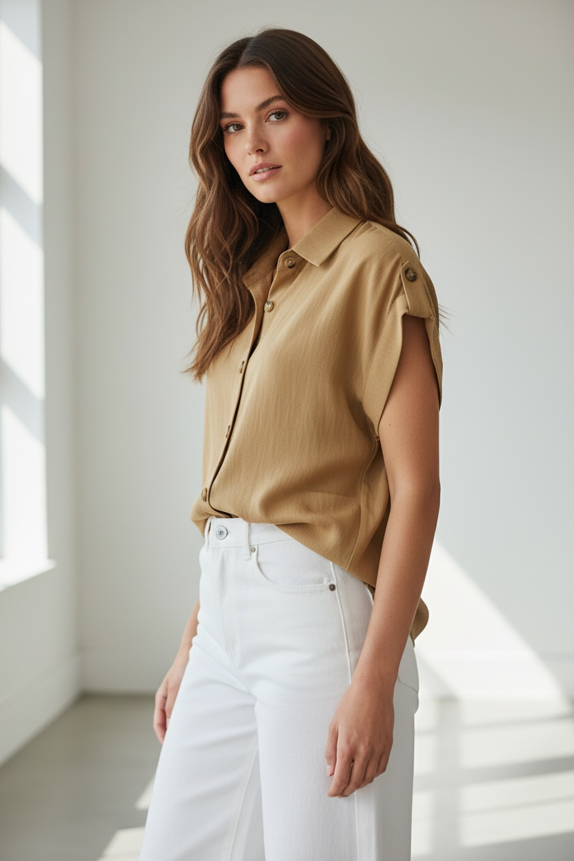 Blusa Natura Camel
