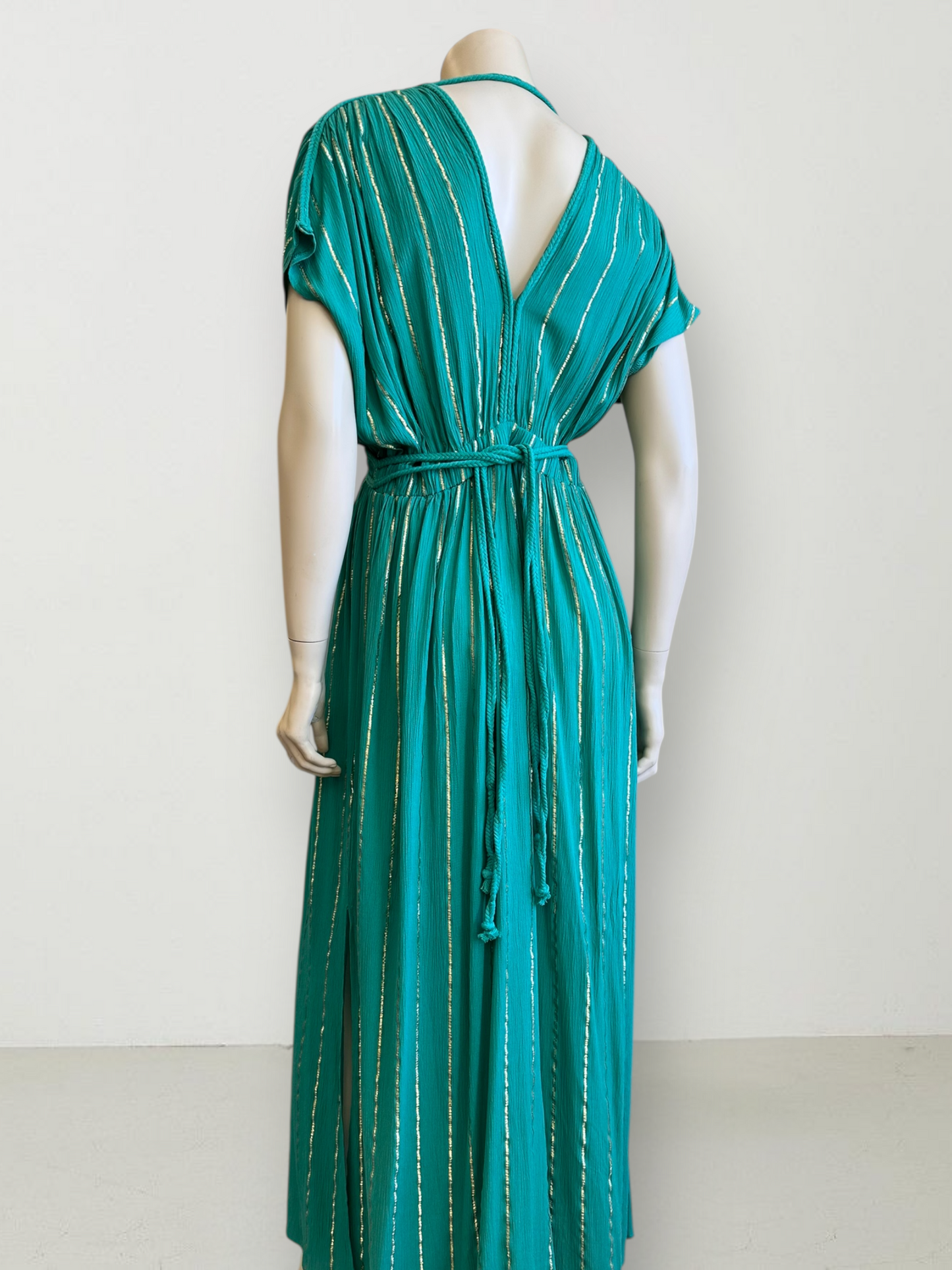 Vestido Viscosa Lurex Verde