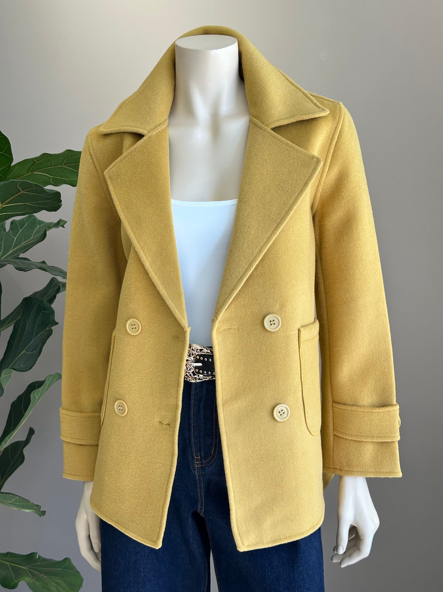 Blazer Cachemira 100% Lana Mostaza