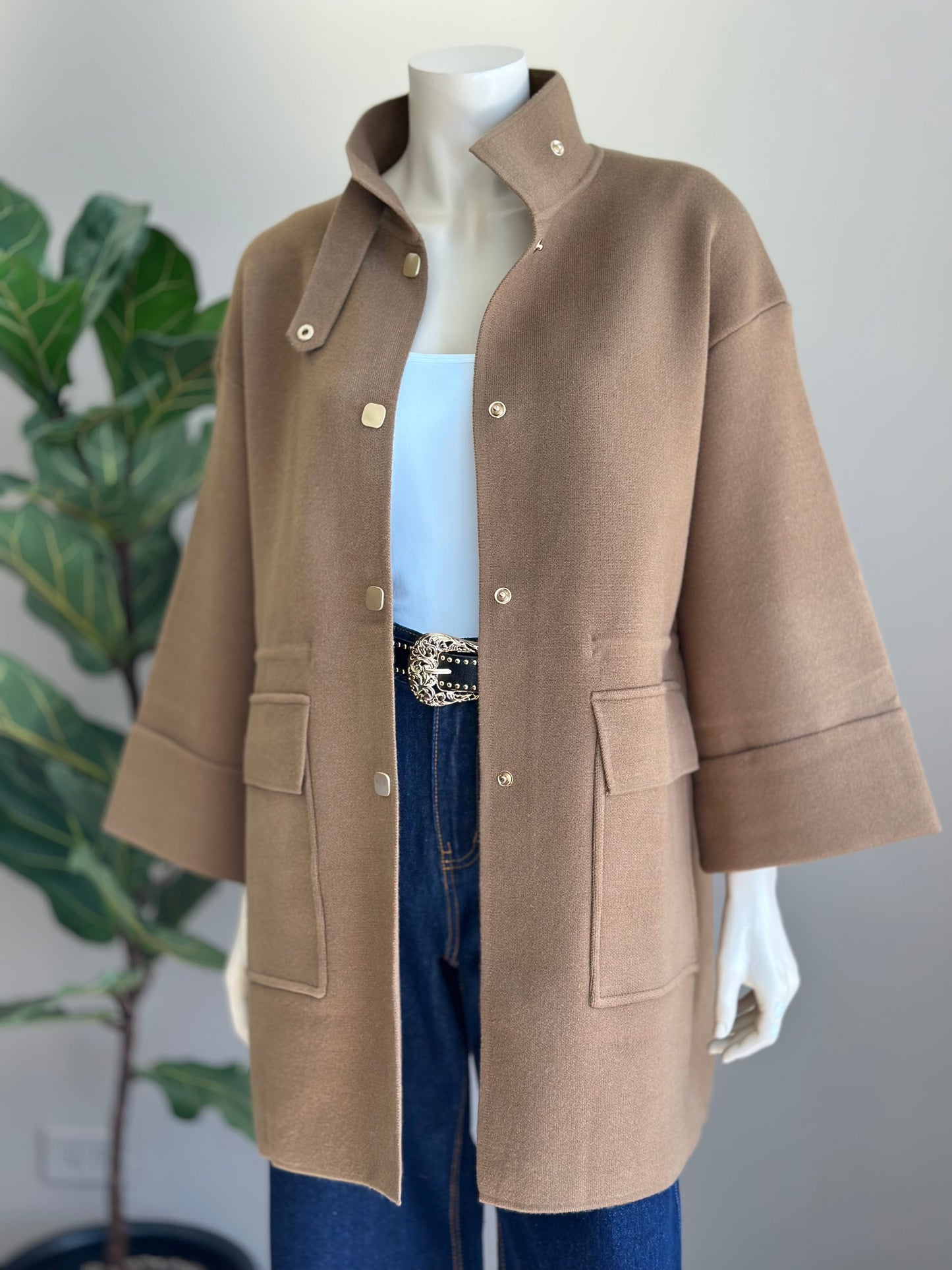 Abrigo Paño Camel Tostado