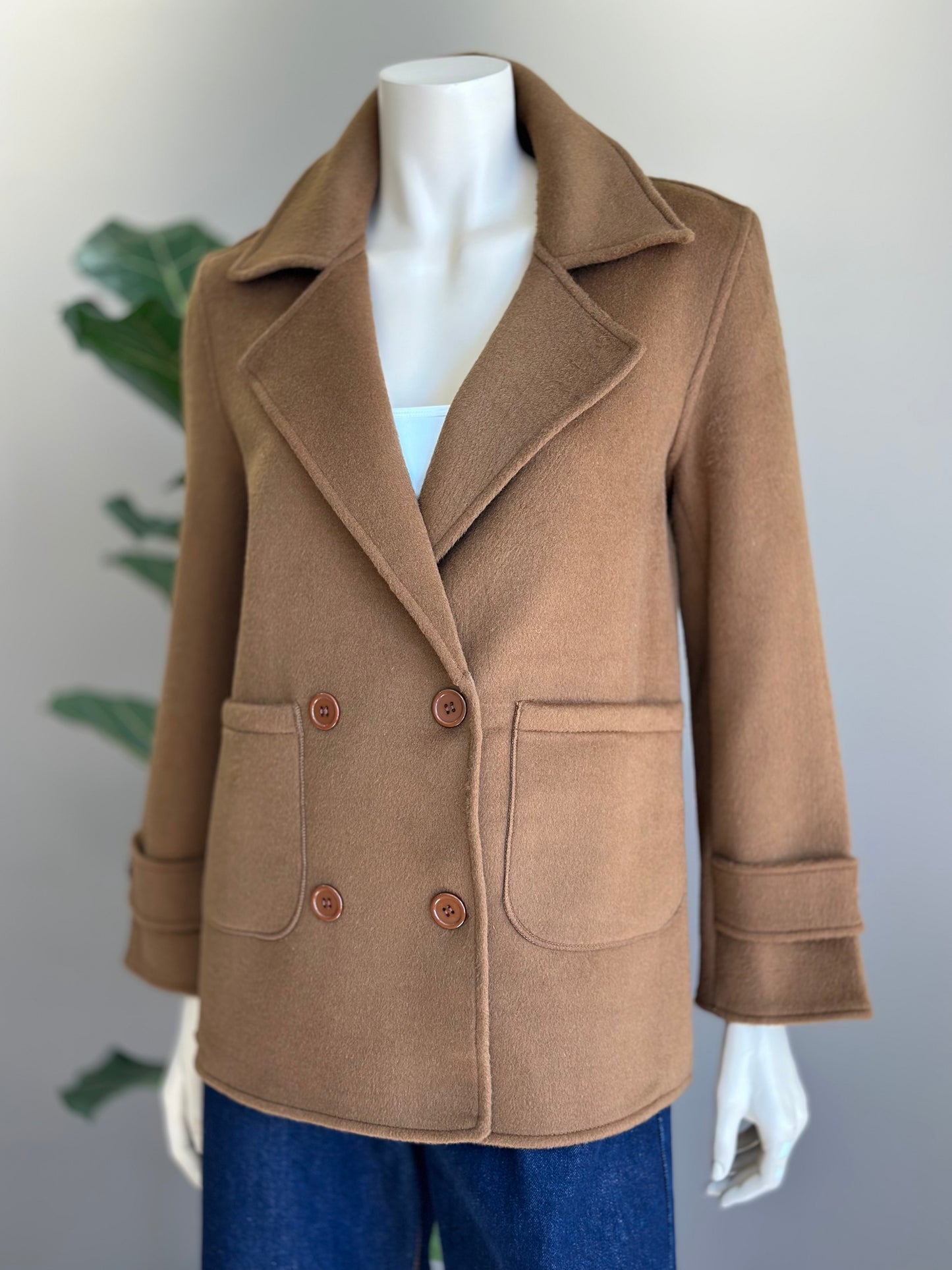 Blazer Cachemira 100% Lana Tostado