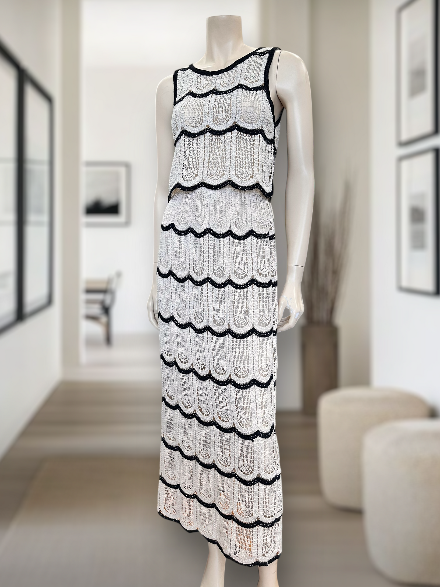 Falda Crochet bicolor