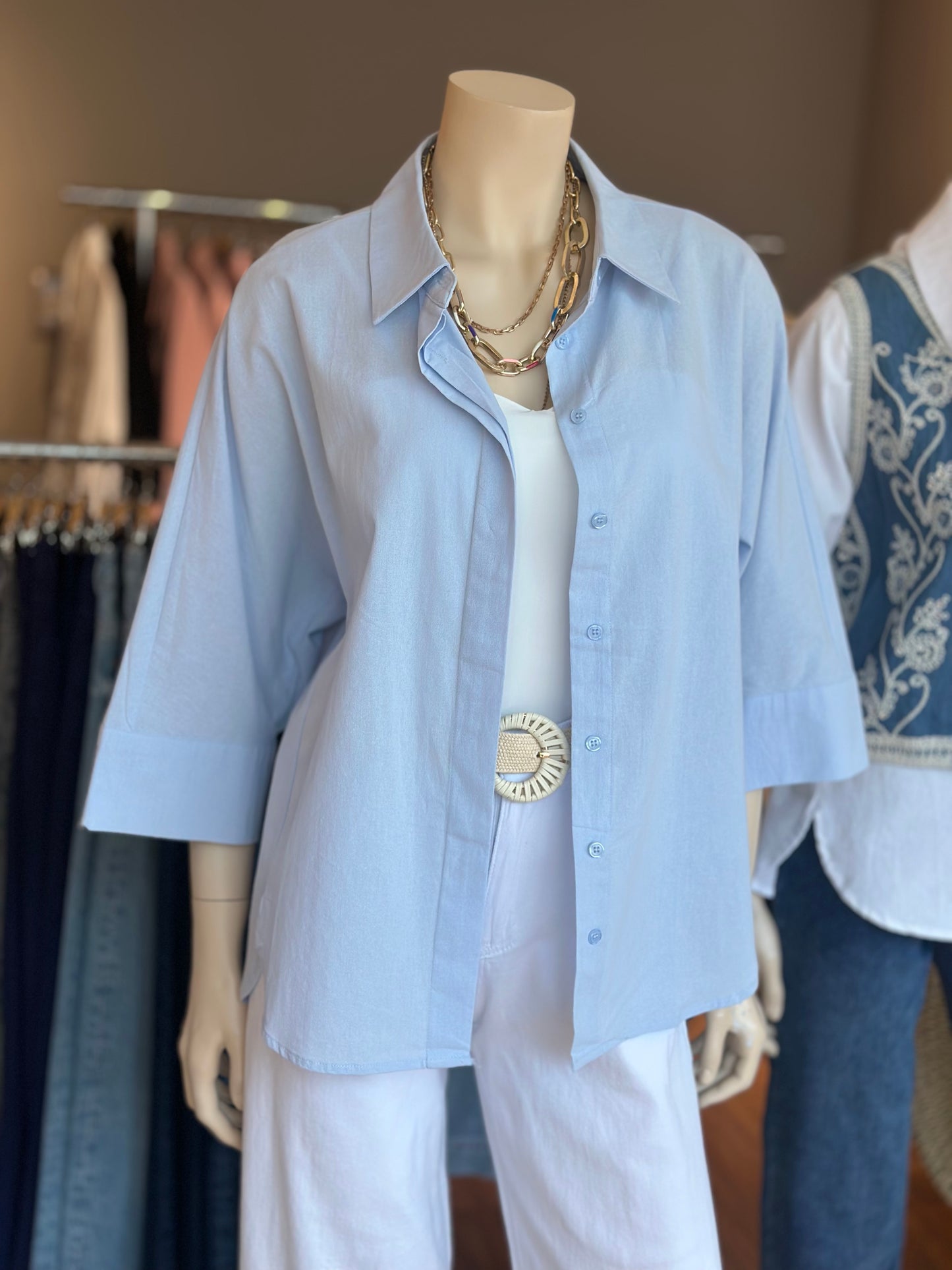 Blusa Linolet Celeste