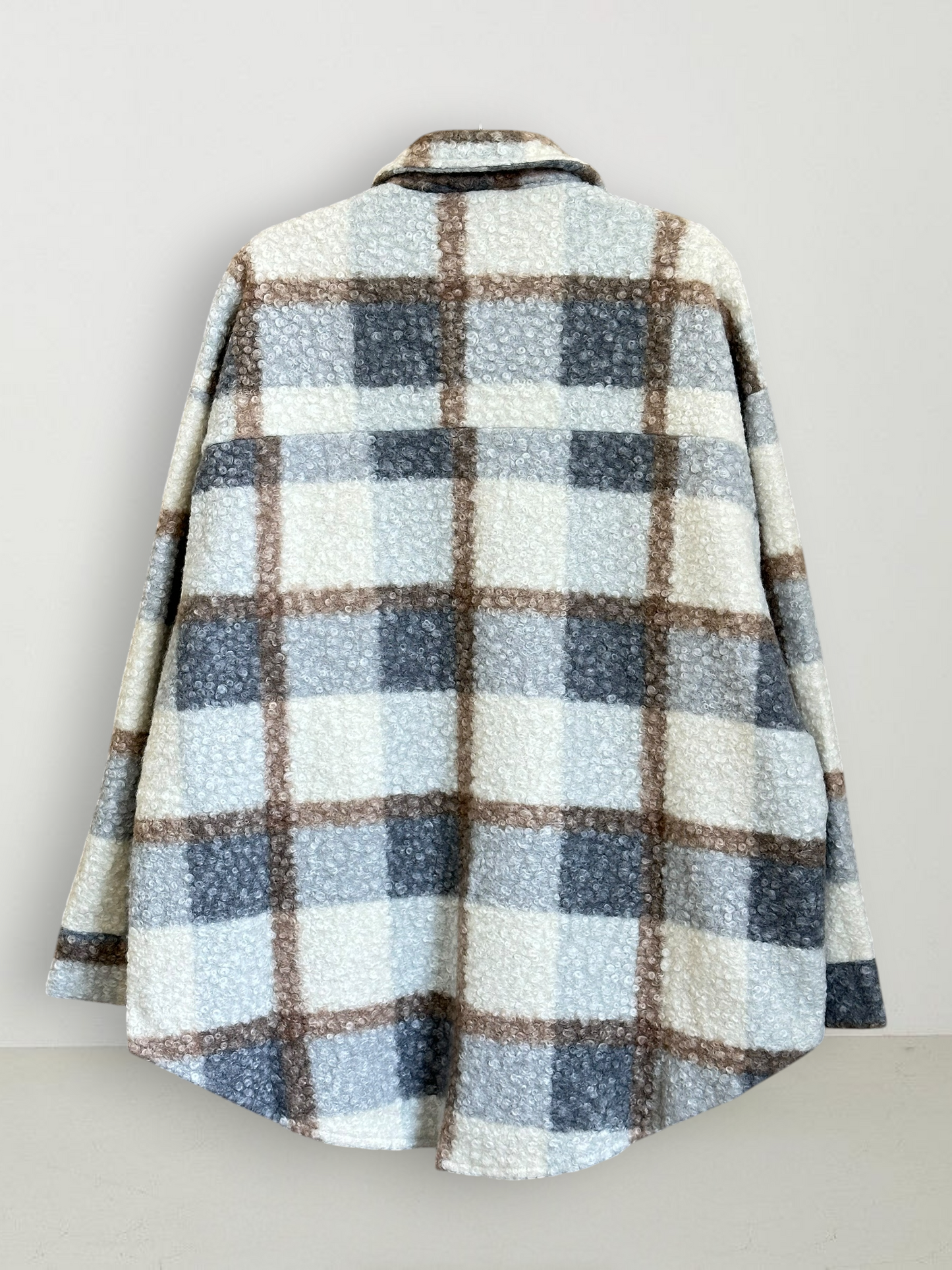 Chaqueta Sobrecamisa Torino Bouclé Gris