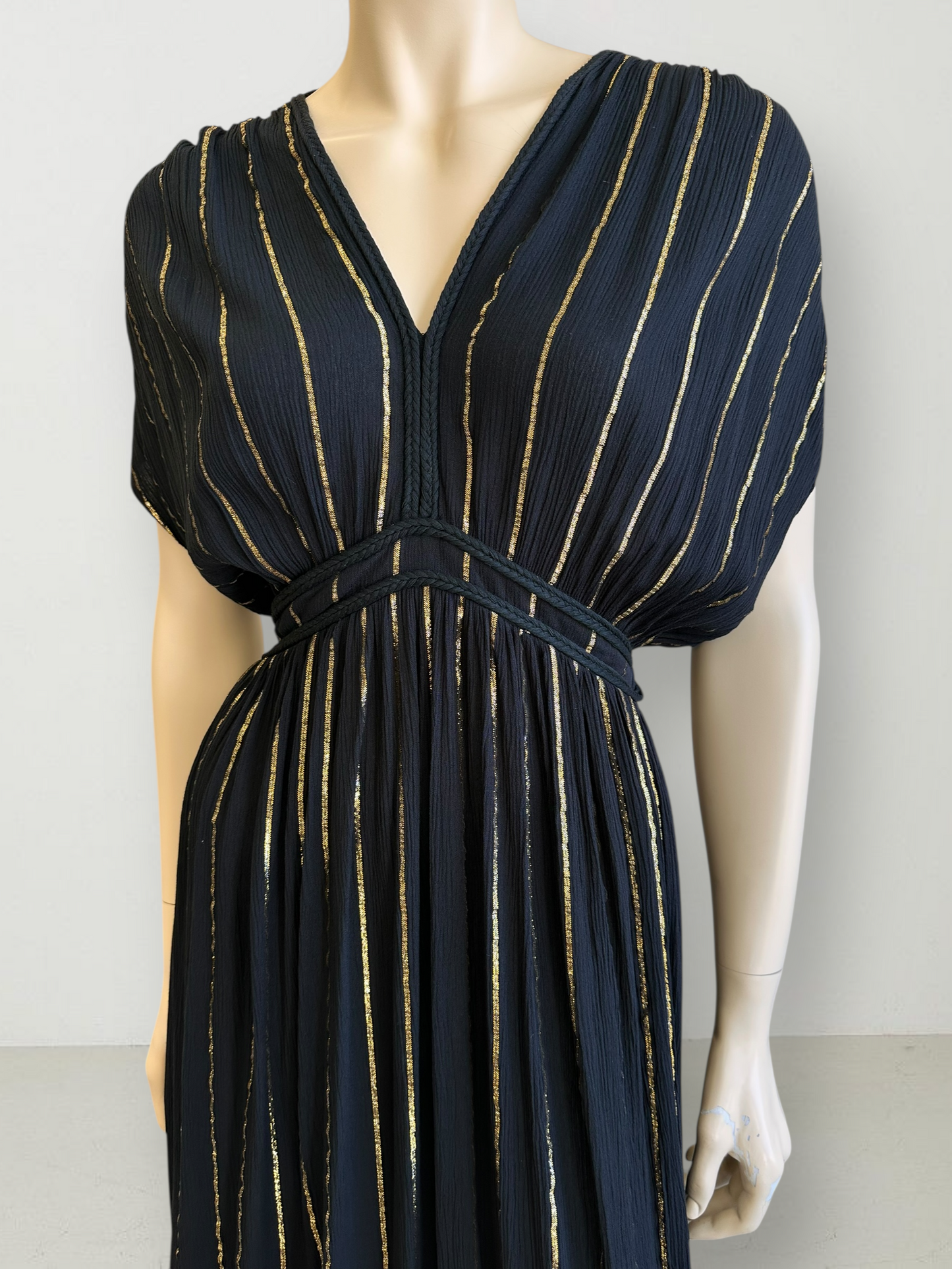 Vestido Viscosa Lurex Negro