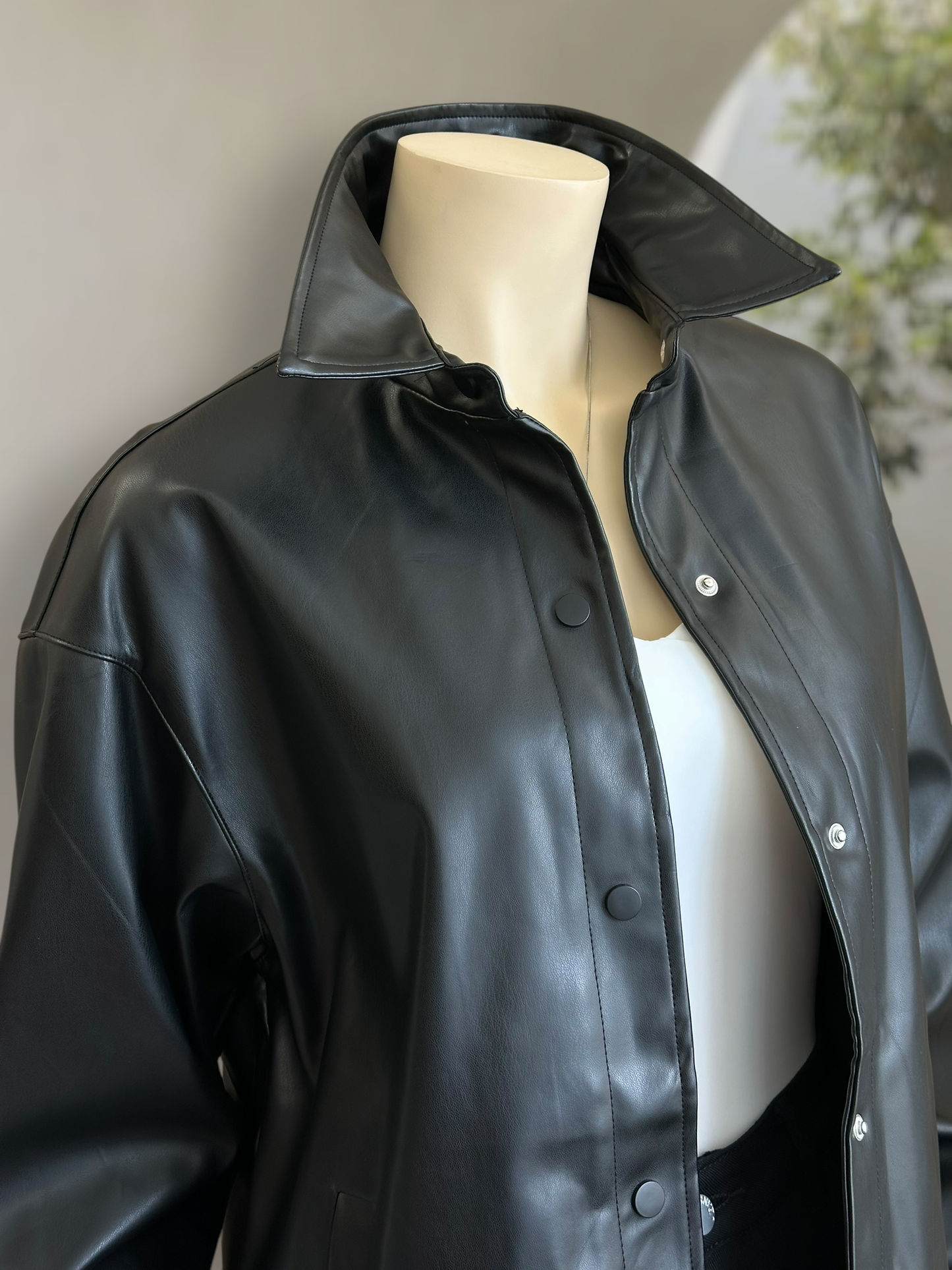 Chaqueta Venezia Leather Touch Negro