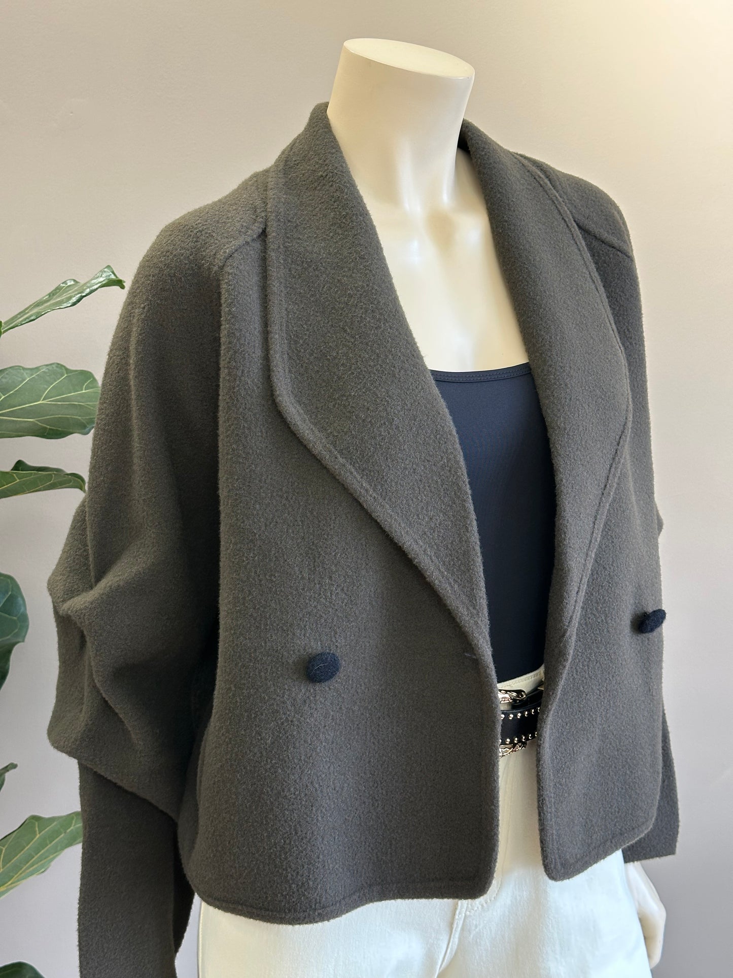 Chaqueta Siena Paño Elasticado Taupe Gris
