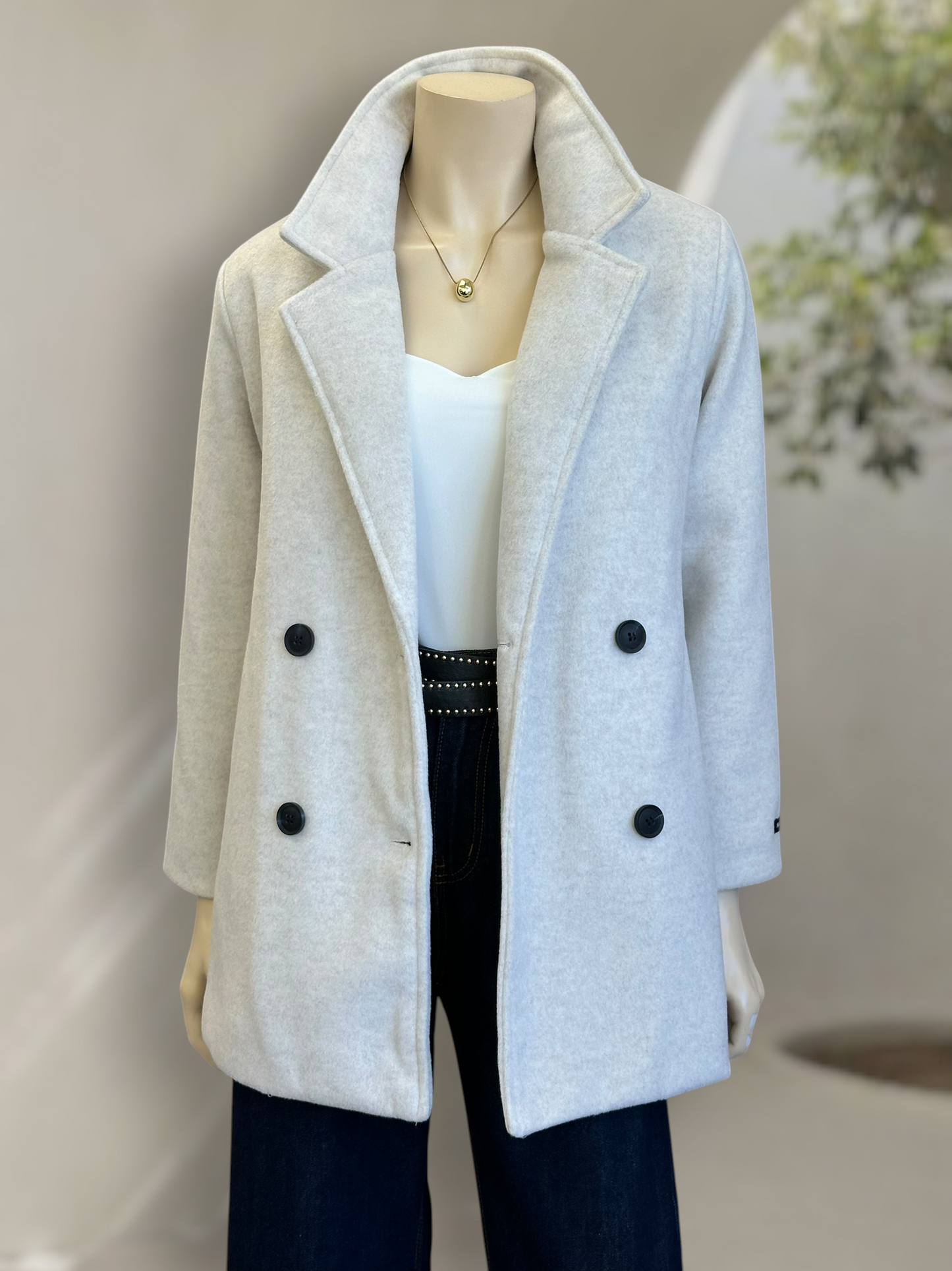 Abrigo Interior Acolchado Gris