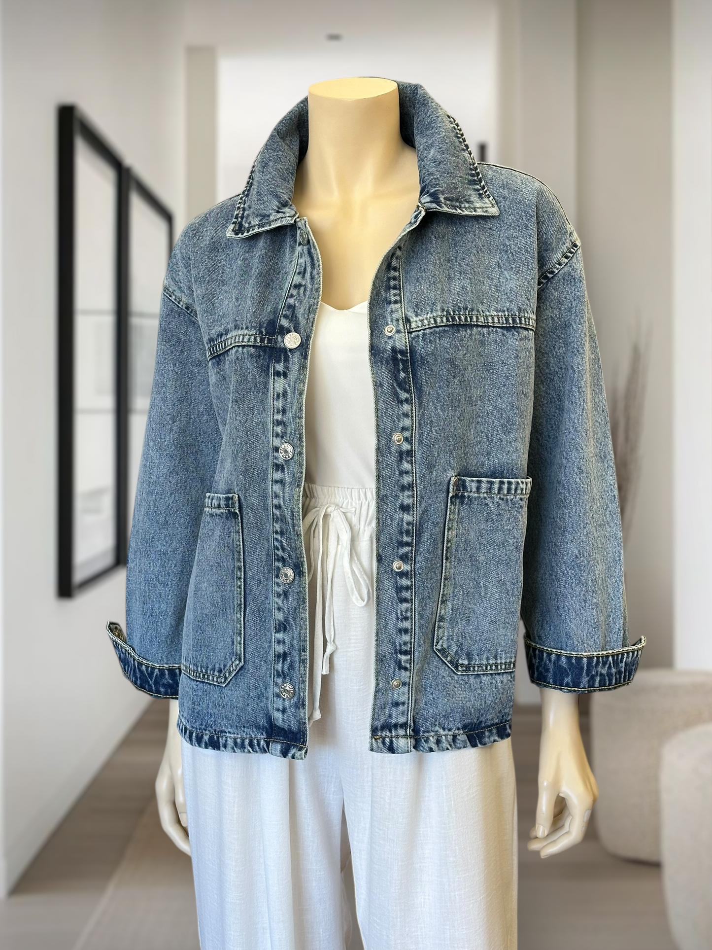 Chaqueta Denim Oversize Azul