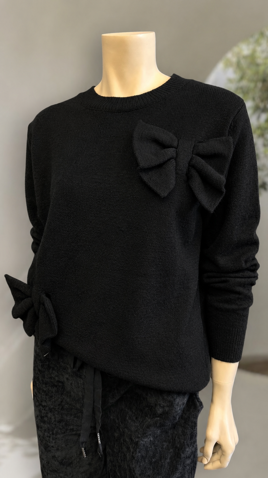 Sweater Lazos Negro
