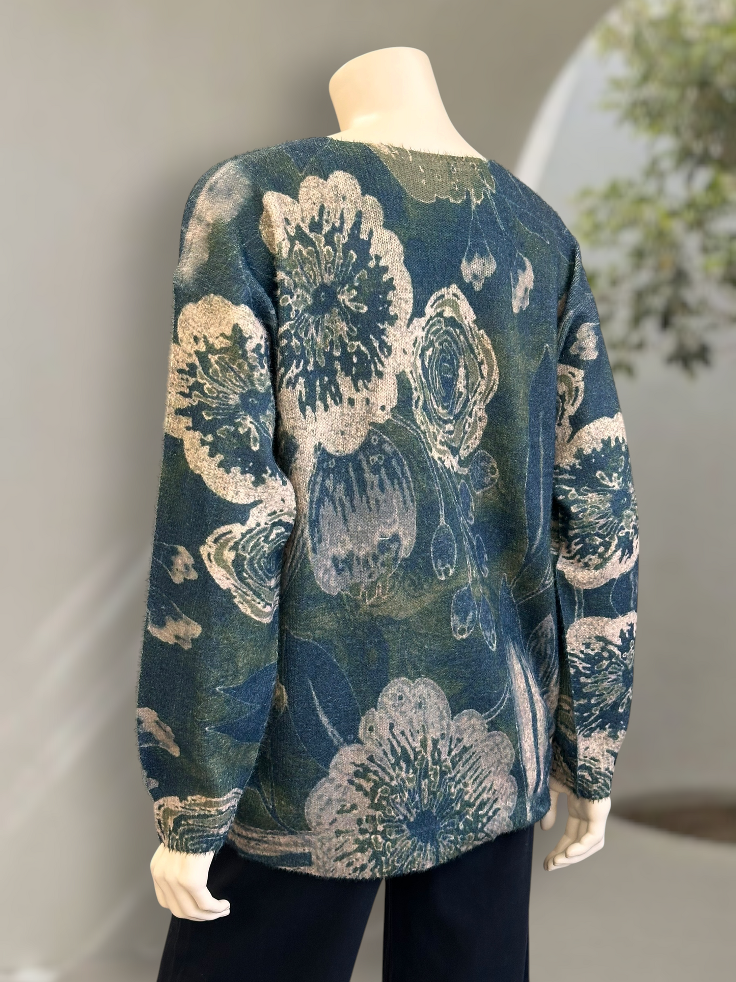 Sweater Tipo Angora Bloom Verde