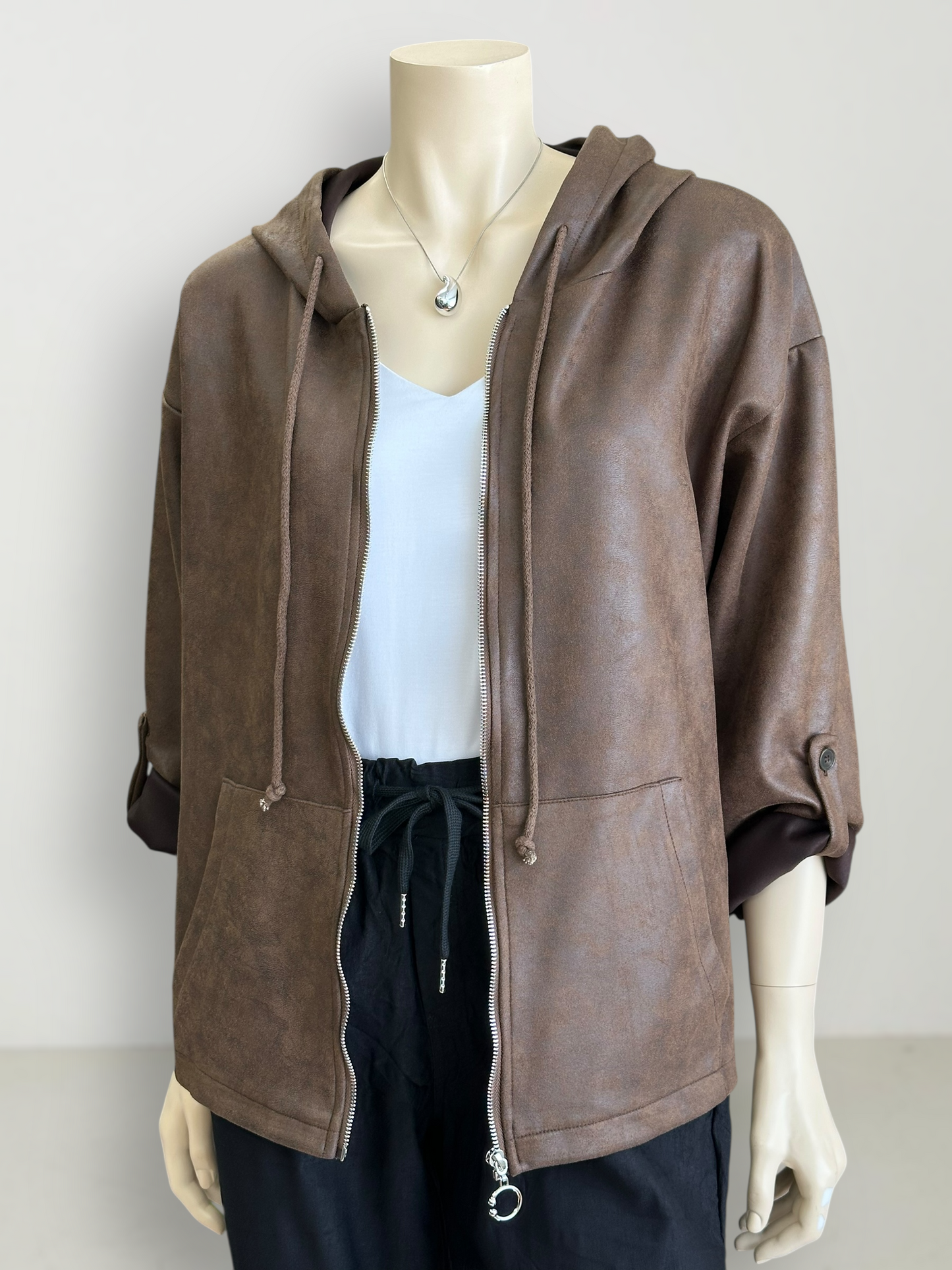 Polerón Ecocuero Urban Café