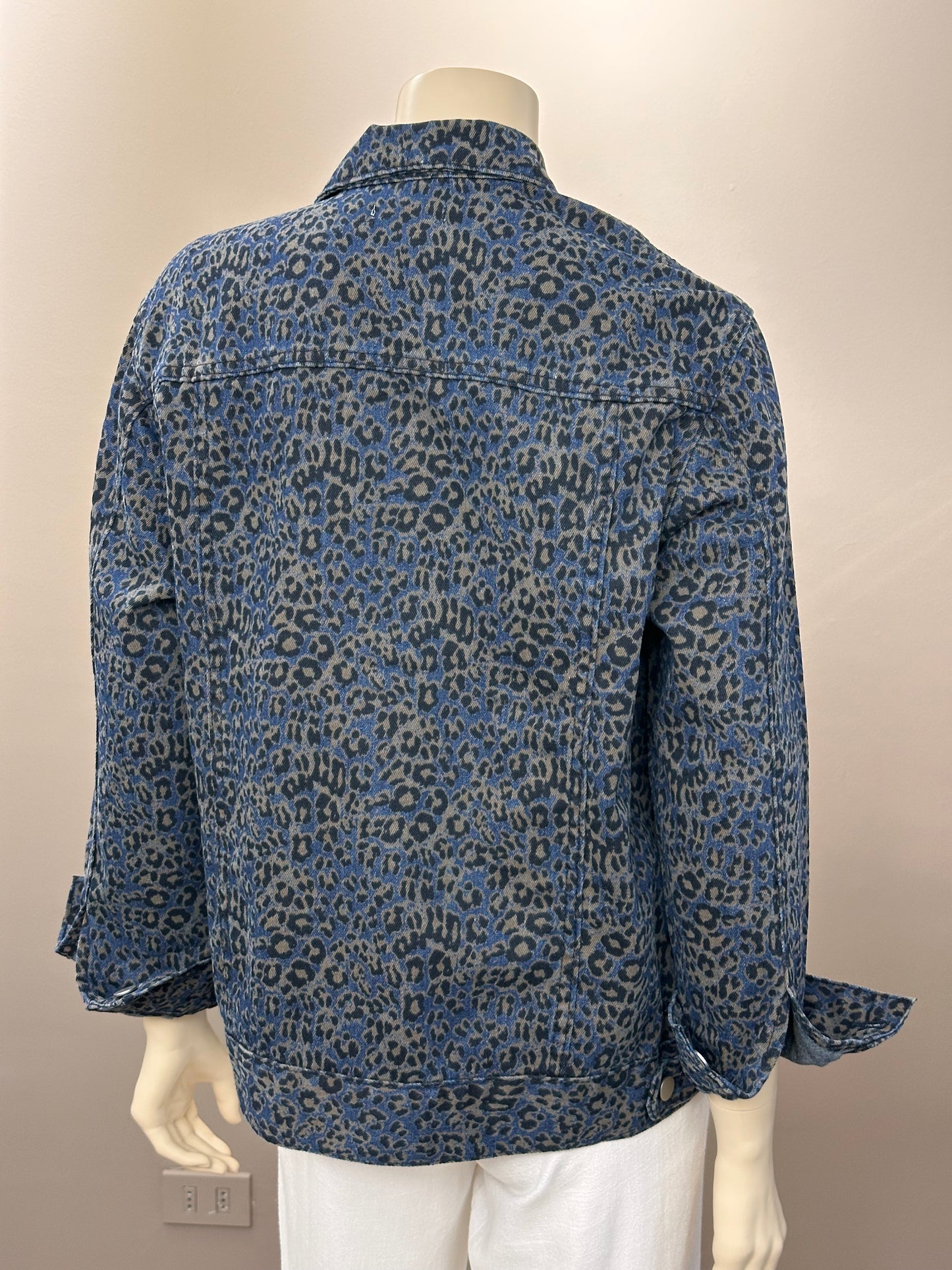 Chaqueta de Mezclilla Animal Print Azul