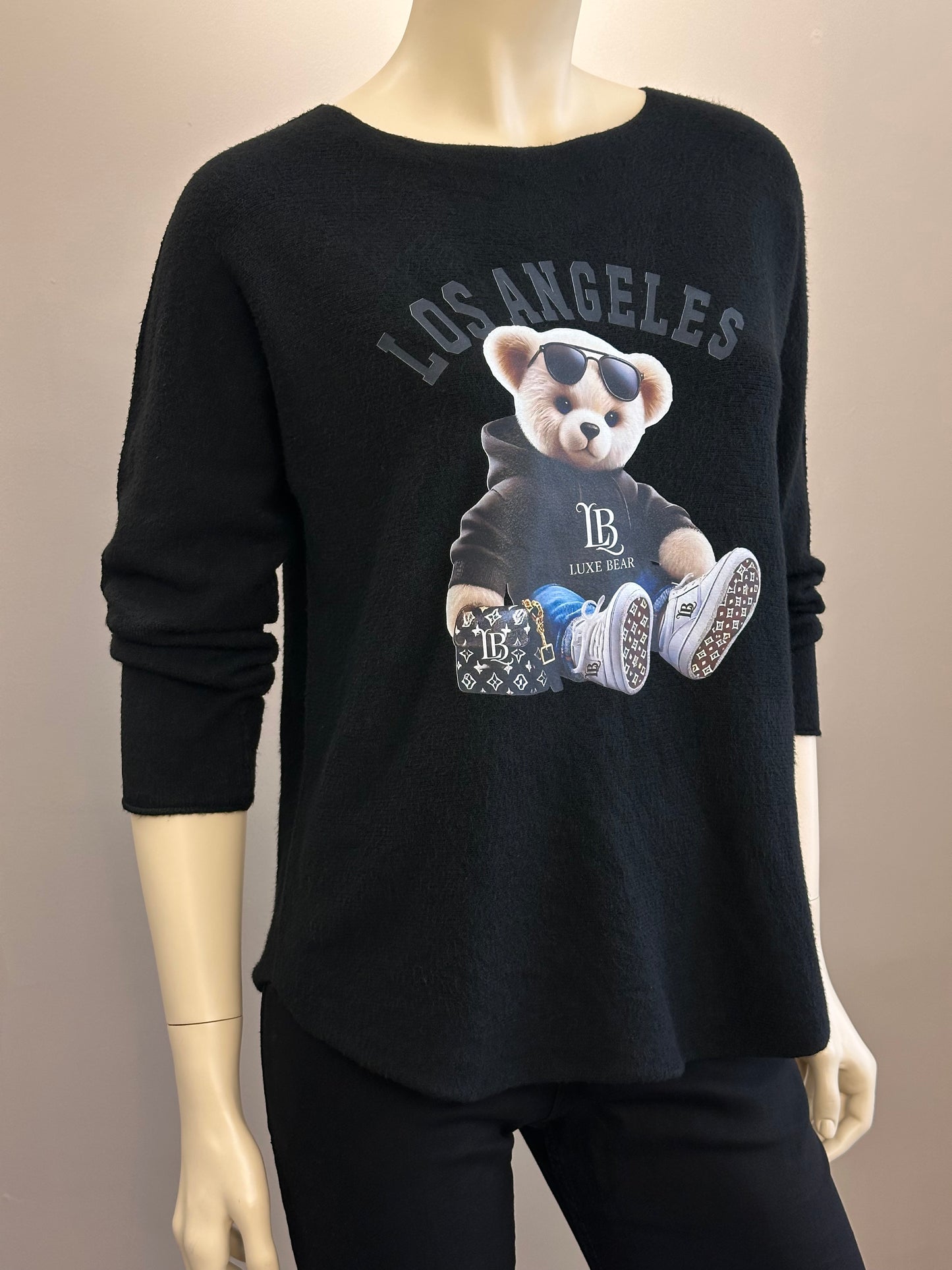 Sweater Los Ángeles Negro - Diseño Italiano