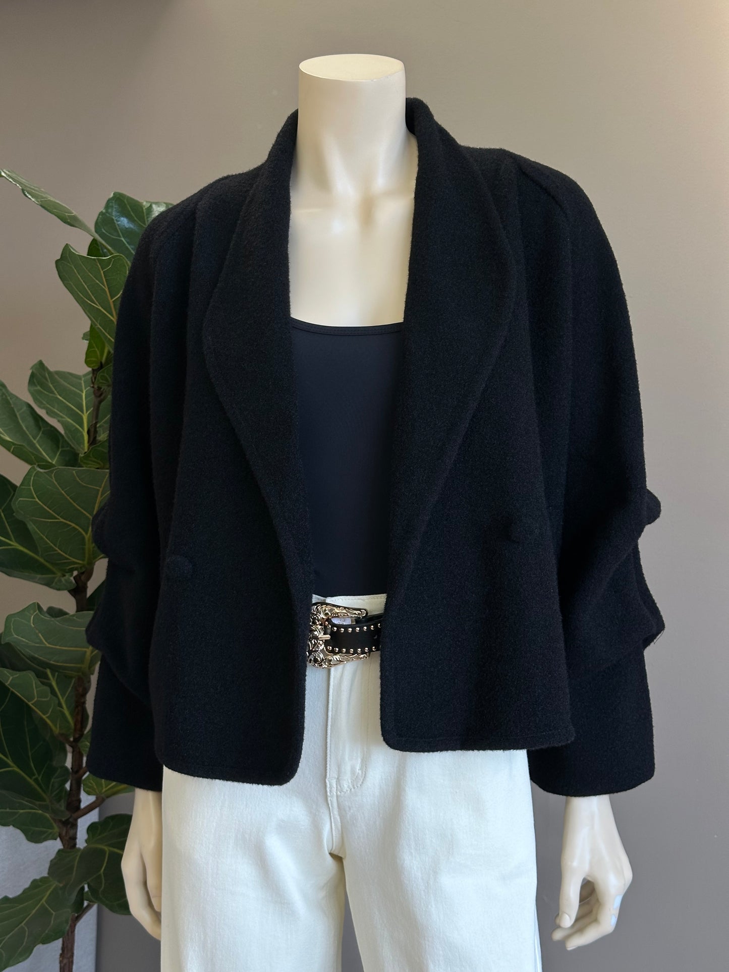 Chaqueta Siena Paño Elasticado Negro