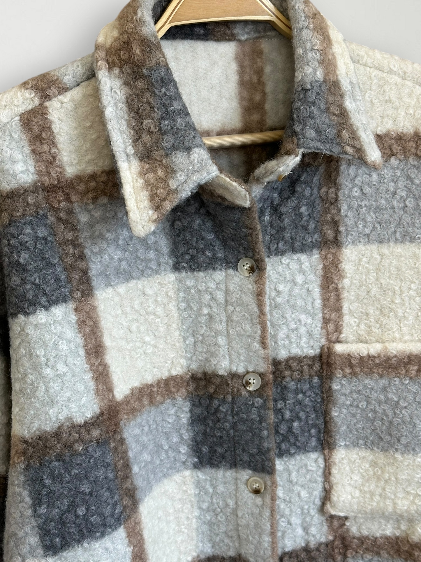 Chaqueta Sobrecamisa Torino Bouclé Gris