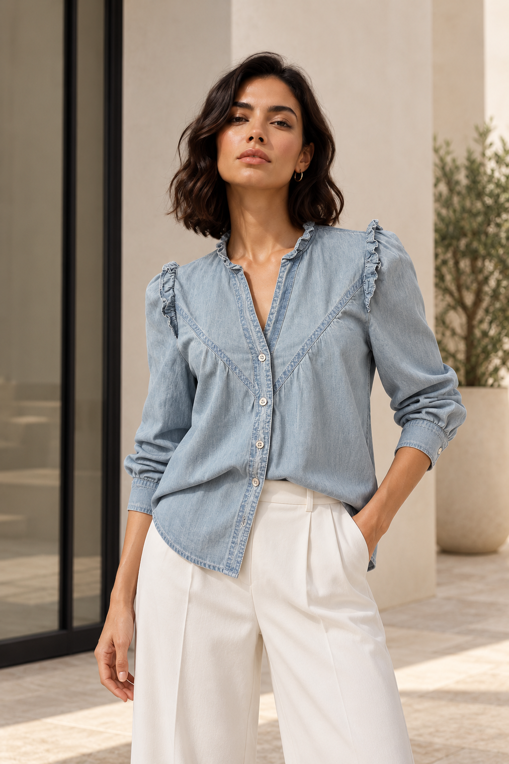 Blusa Tencel Romántica