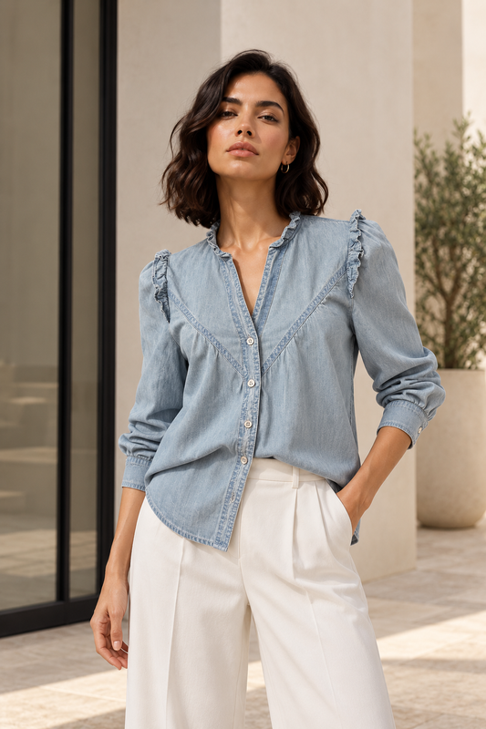 Blusa Tencel Romántica