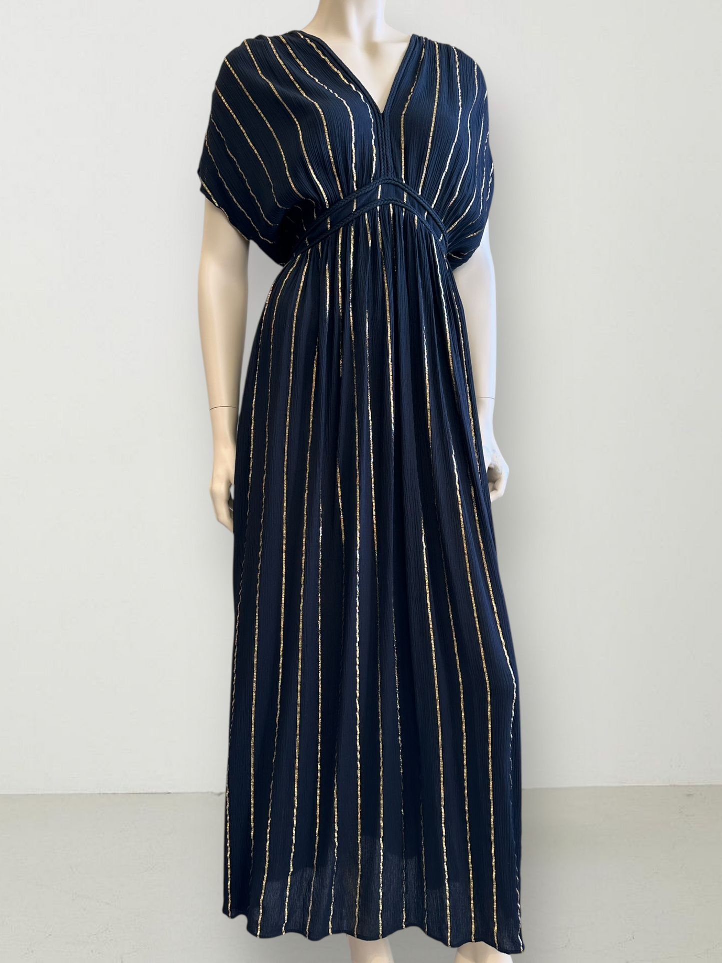 Vestido Viscosa Lurex Negro