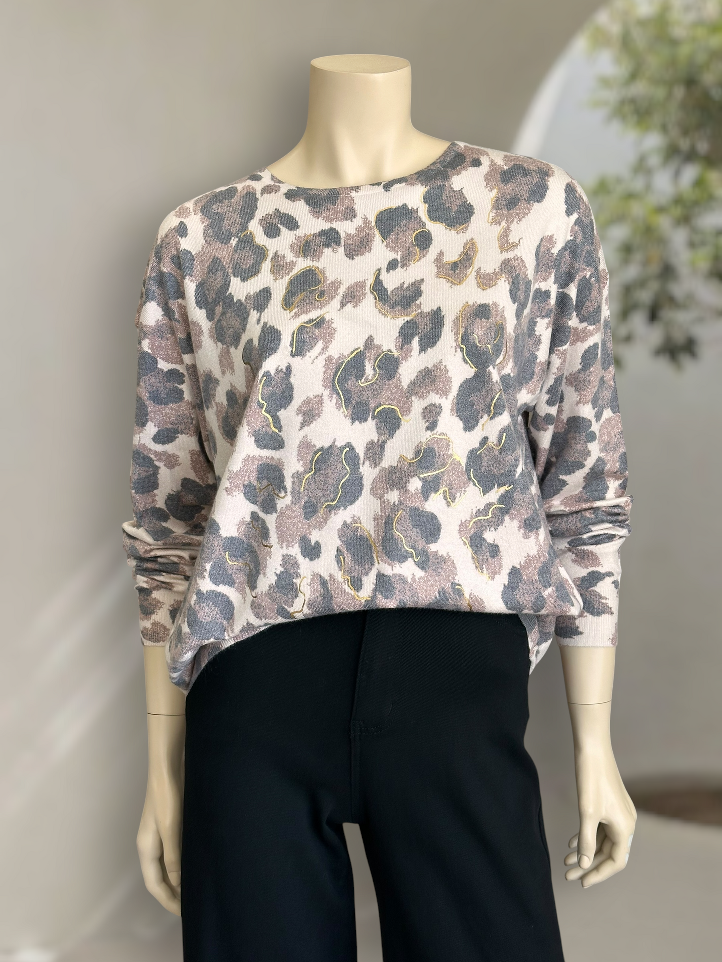 Sweater Leopard Glow Tostado