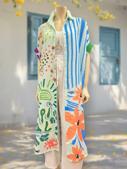 Vestido Tapado Oversize Verde