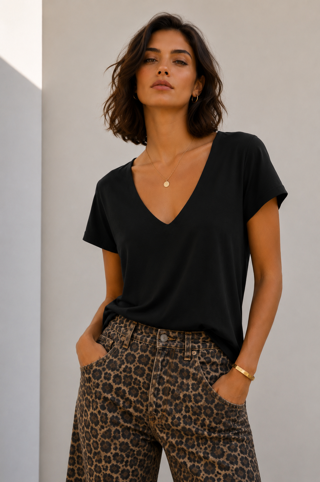 Polera Elastano Negro