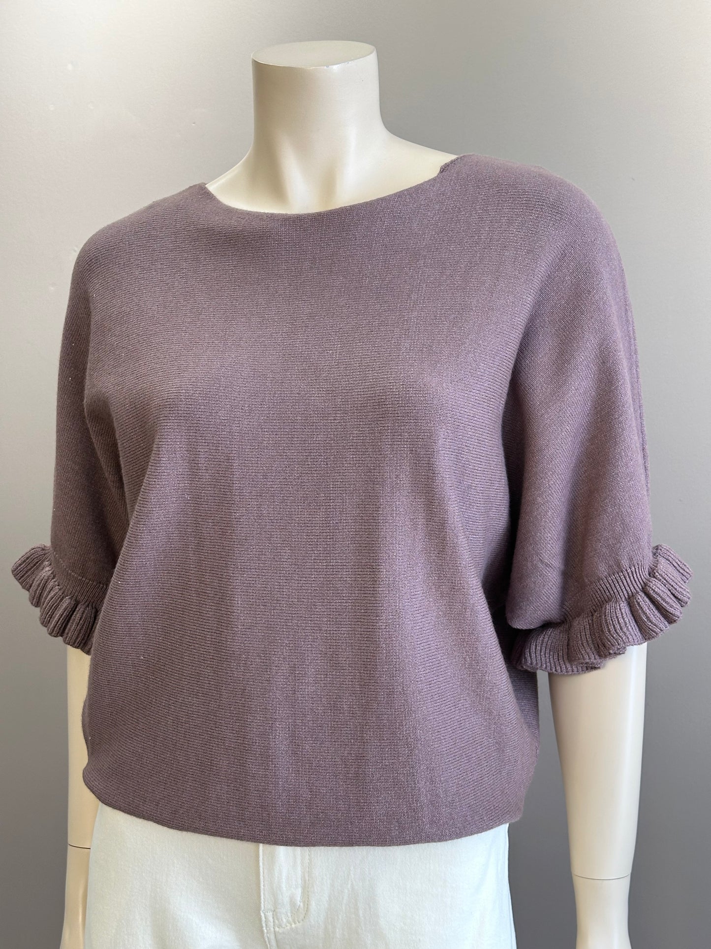 Sweater Volantes Soft Touch Moka