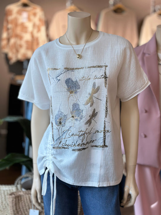 Blusa Lino Algodón Blanca