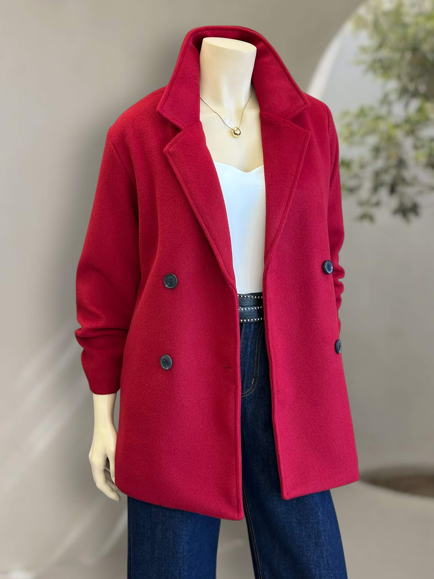 Abrigo Interior Acolchado Rojo