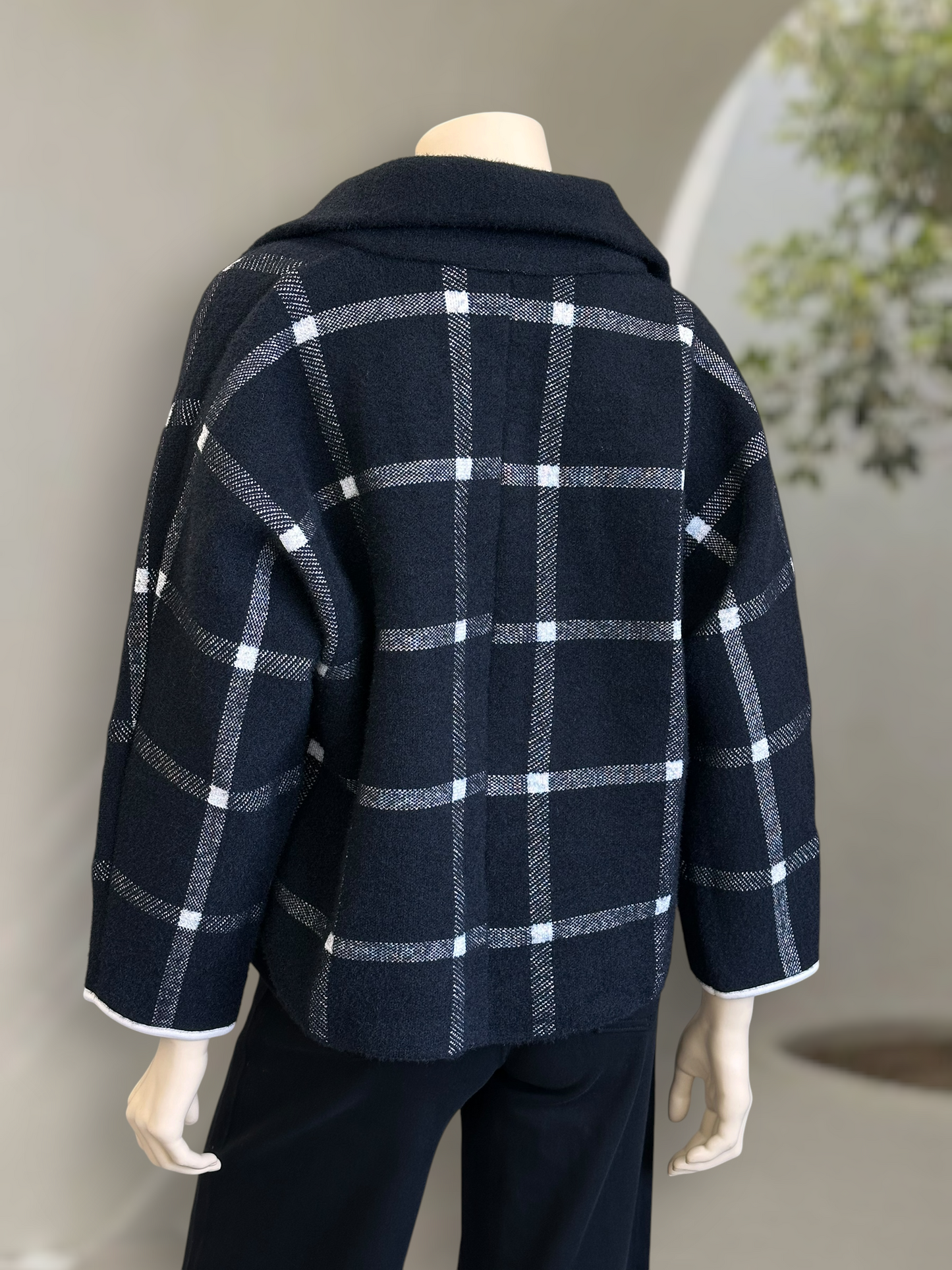 Chaqueta Escocesa Soft Negro