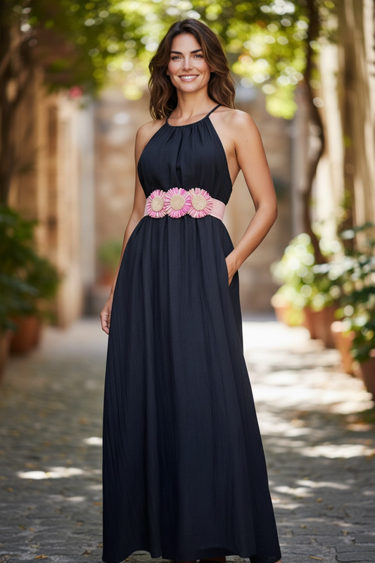 Vestido Aura Lino Negro