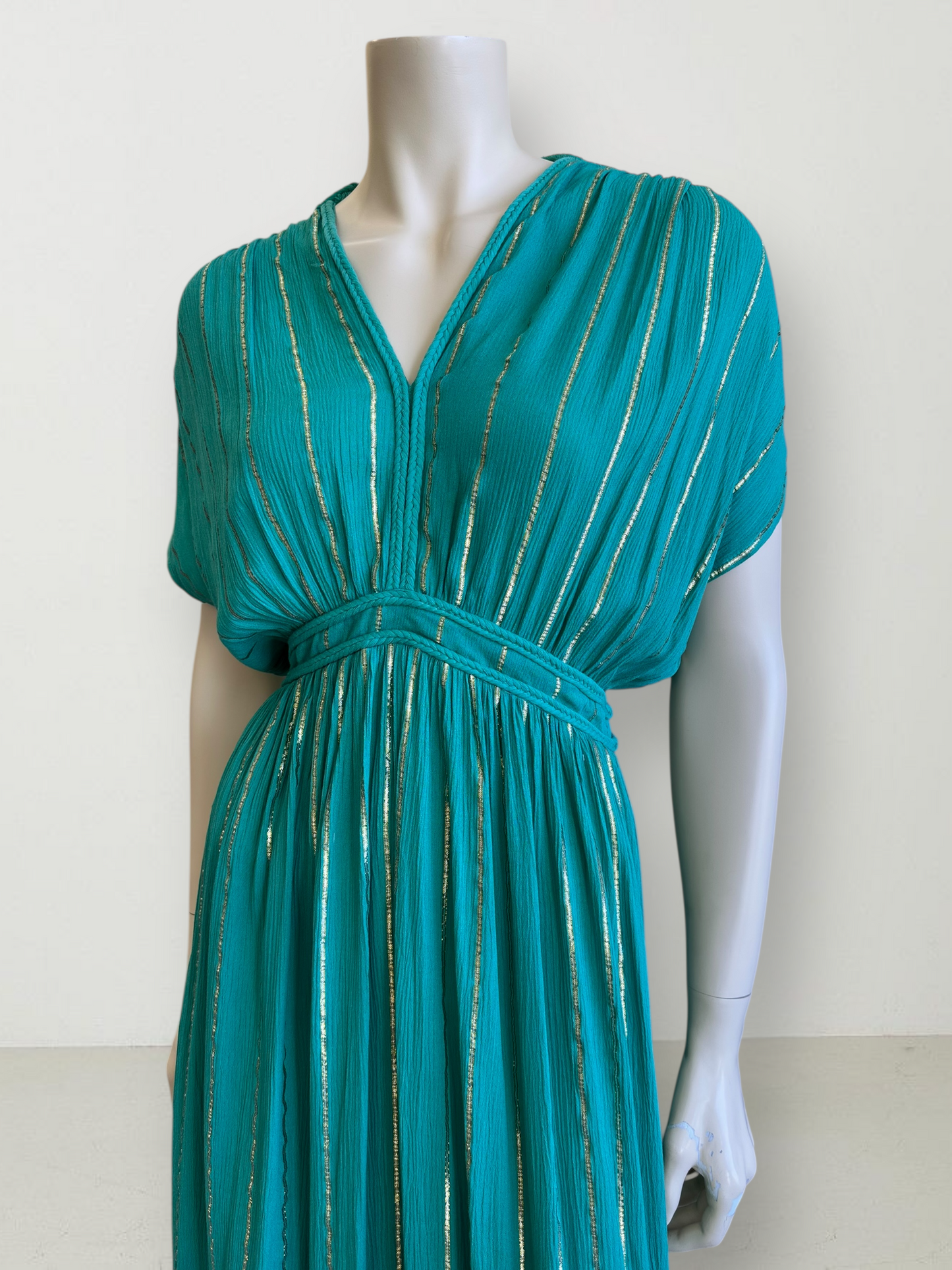 Vestido Viscosa Lurex Verde