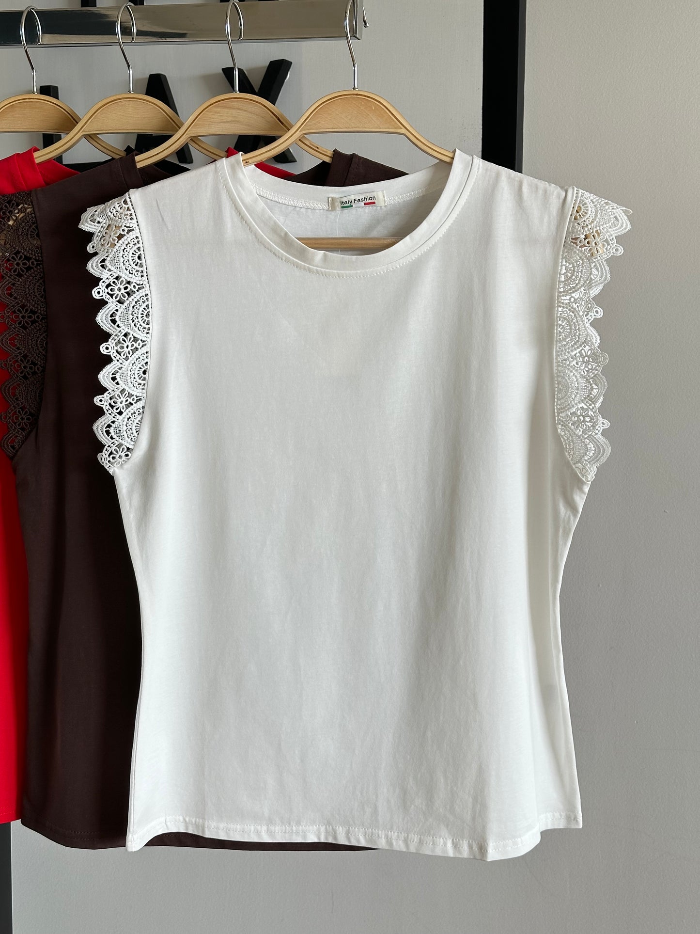 Polera Broderie Blanco