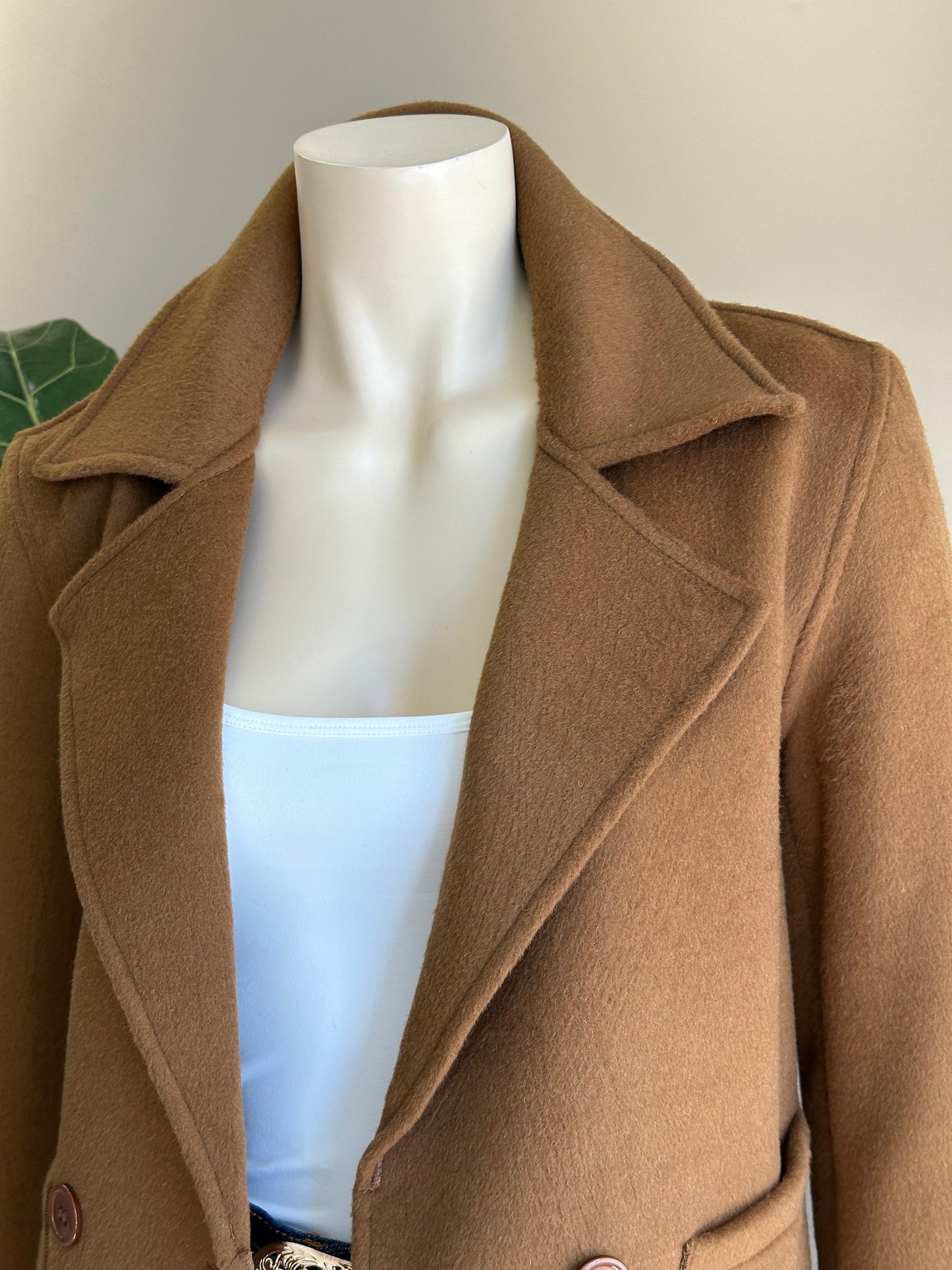 Blazer Cachemira 100% Lana Tostado