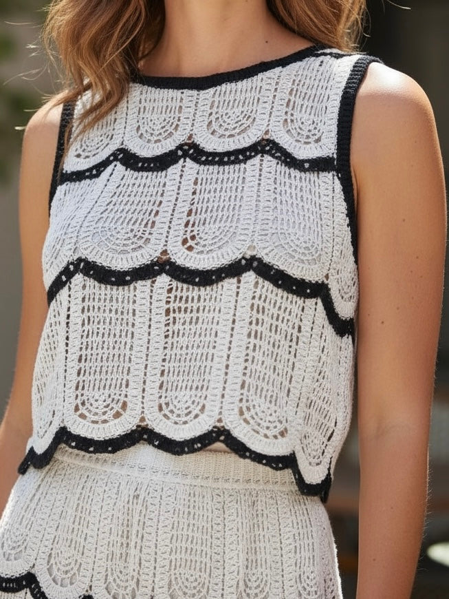Top Crochet Bicolor